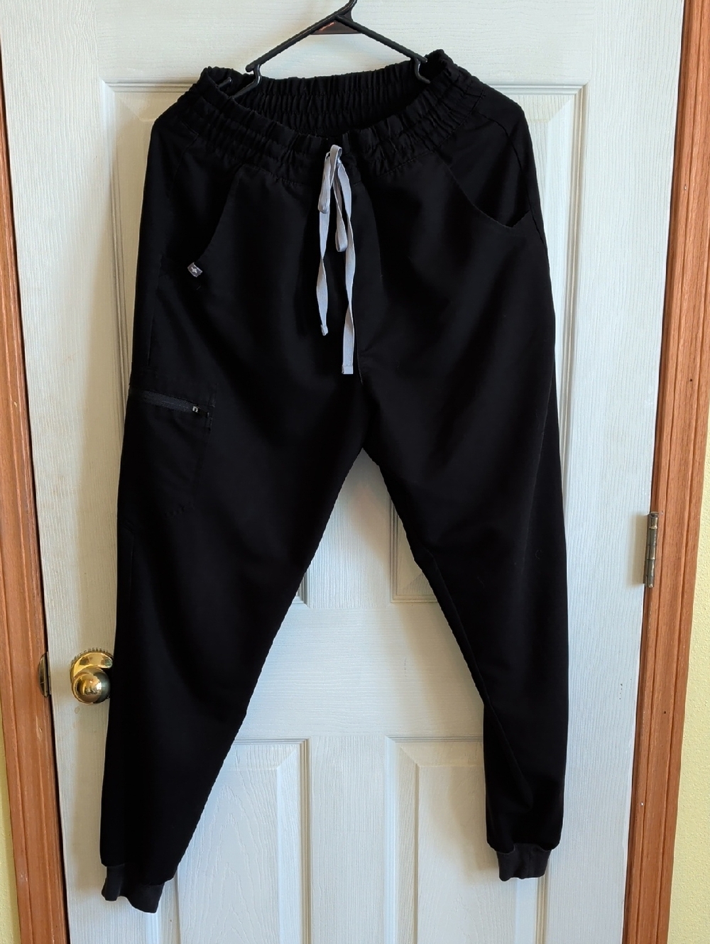 Figs Zamora Black Joggers with Elastic Waist Band